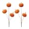 Melrose; Melrose 25.75" Orange & Brown Artificial Plush Fall Pumpkin Sprays, 2ct.; Category:Stems; Image:2